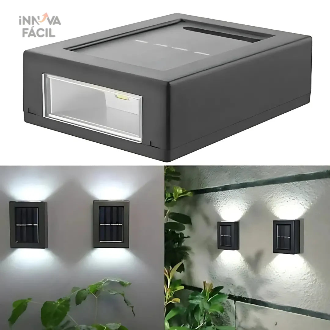 Luz Solar LED para Cerca com Sensor de Luz e Energia Solar | Innova Fácil
